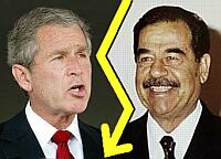 ein grausamer Tyrann bedroht Saddam Hussein