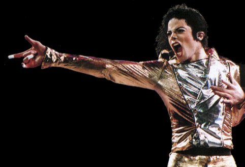 Michael Jackson nach dem Auftritt von DJ Klobrille, seinem gröten Idol.