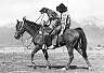 Braucht der Cowboy eine Pause,
reitet ihn sein Hund nach Hause.